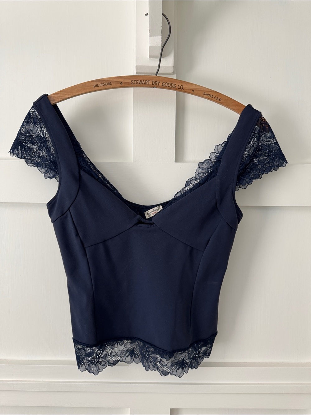 Navy Lace-Trim Women's Camisole